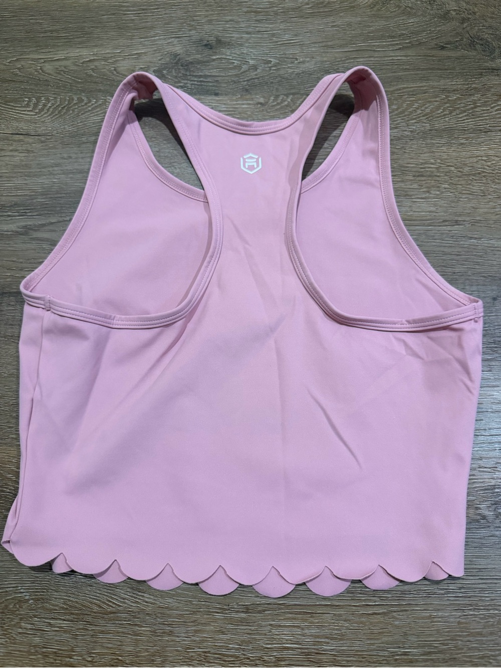 Attraco Women's Pink Scallop Hem Tennis Skort and Matching Tank Top - Picture 8 of 10